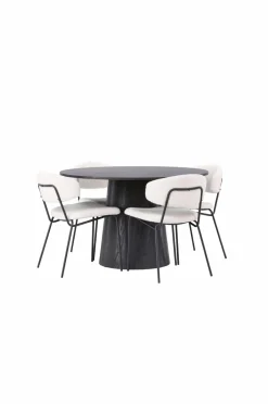 Spisegruppe Lanzo med 4 stole Chico Spisegrupper