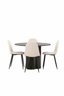 Online Spisegruppe Olivia med 4 stole Polar Spisegrupper