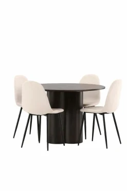 Online Spisegruppe Olivia med 4 stole Polar Spisegrupper