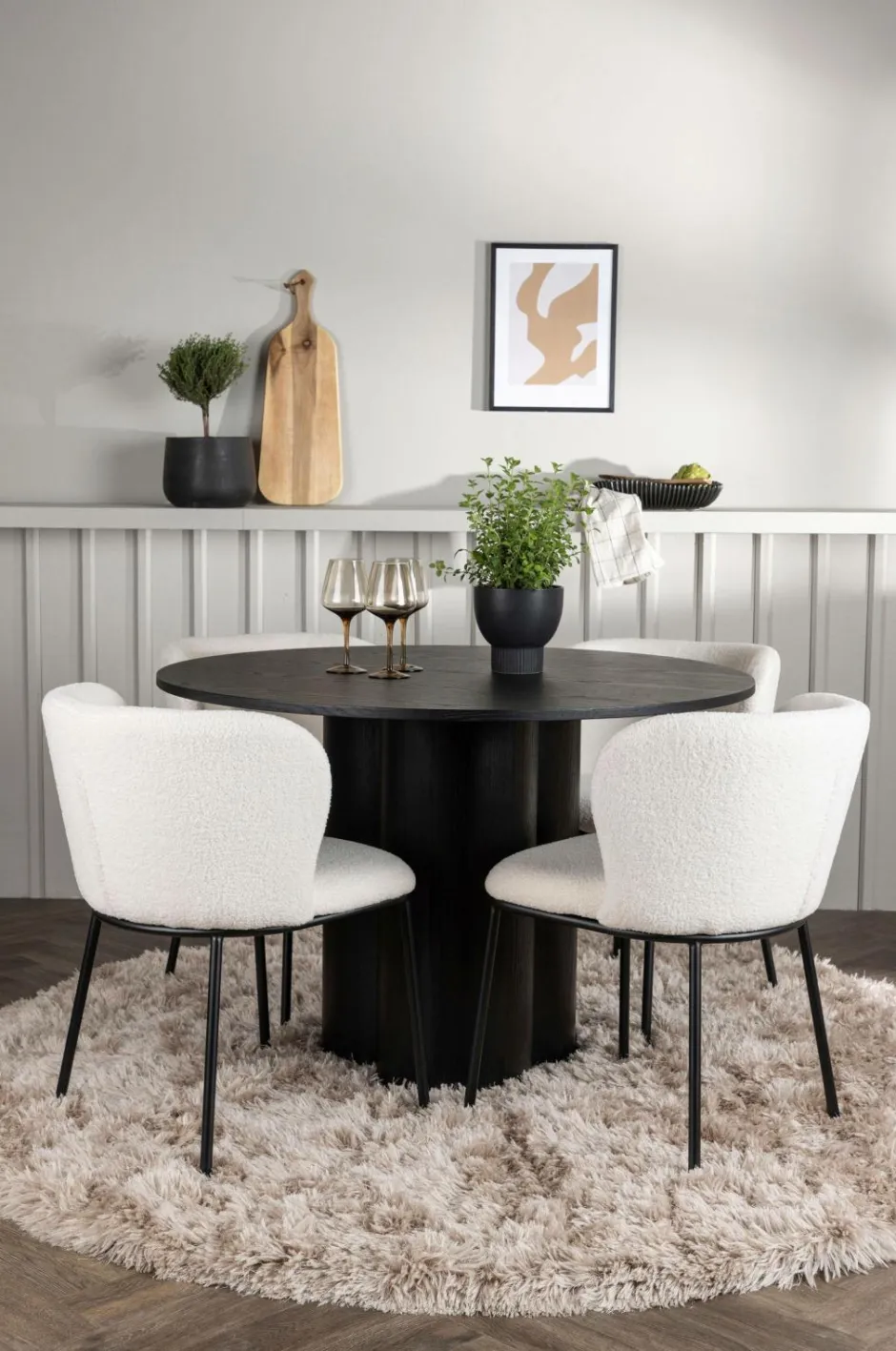 Discount Spisegruppe Olivia med 4 stole Edina Spisegrupper
