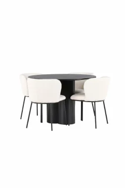 Discount Spisegruppe Olivia med 4 stole Edina Spisegrupper