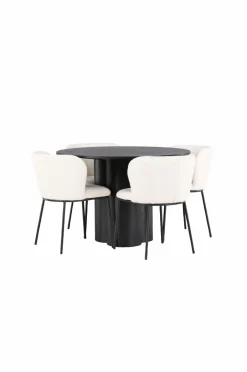 Discount Spisegruppe Olivia med 4 stole Edina Spisegrupper