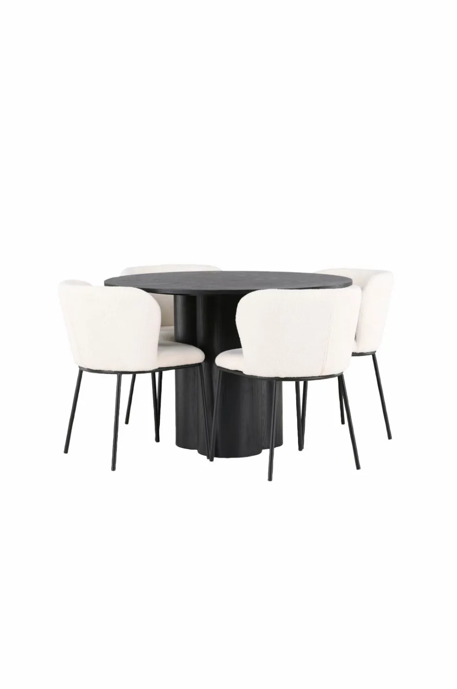Discount Spisegruppe Olivia med 4 stole Edina Spisegrupper