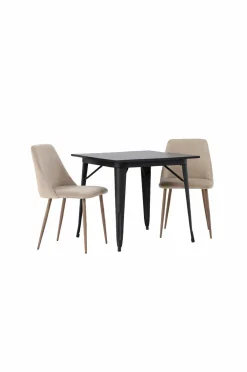 Clearance Spisegruppe Tempe med 2 stole Night Spisegrupper