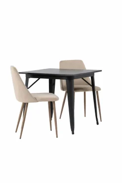 Clearance Spisegruppe Tempe med 2 stole Night Spisegrupper