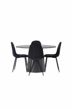 Spisegruppe Lanzo med 4 stole Polar Spisegrupper