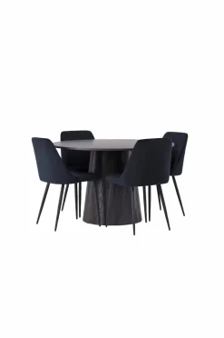 Online Spisegruppe Lanzo med 4 stole Night Spisegrupper
