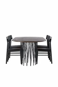 Spisegruppe Stone Oval og stolene Montros Spisegrupper