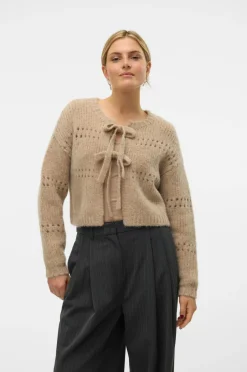 Vero Moda Cardigan vmAdelina LS Short Two Way^Dame Trøjer & Cardigans