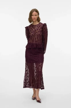 Vero Moda Maxi nederdel vmMeta Lace HW Ankle^Dame Nederdele