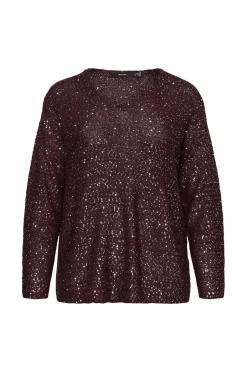 Clearance Paillet-pullover vmCleilani New LS V-neck Pullover Dame Trøjer & Cardigans
