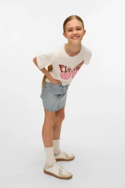 Vero Moda Girl Cowboynederdel vmBling MR Short Rhines Denim Skirt^Børn Nederdele