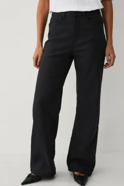 Jeans viFreya HW Coated Wide Dame Jeans