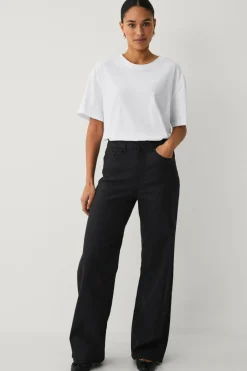 Jeans viFreya HW Coated Wide Dame Jeans
