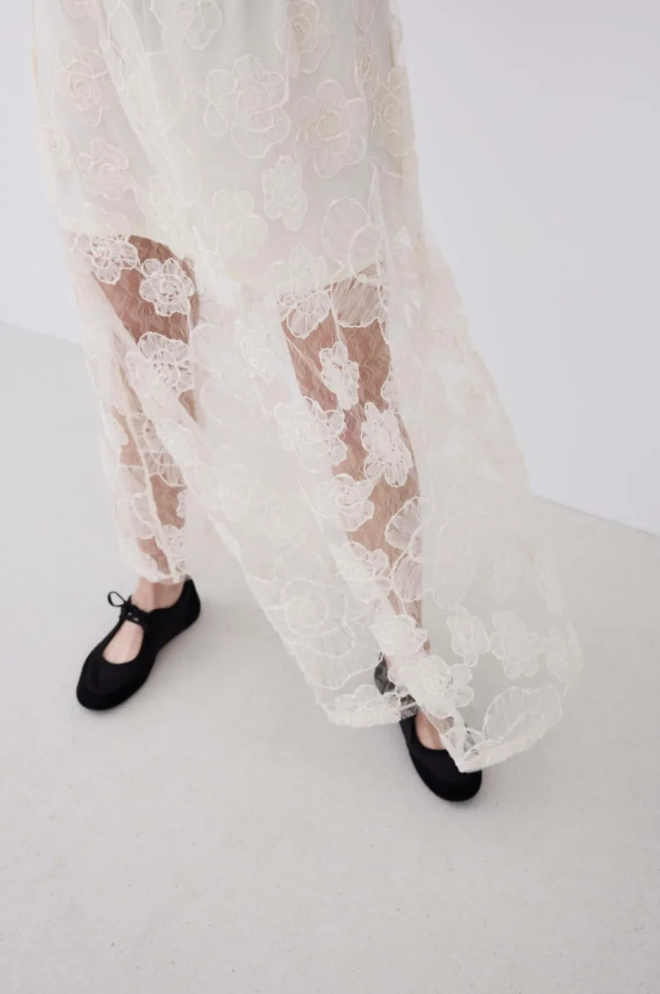 Hot Maxi nederdel viKaria HW Lace Midi Skirt Dame Nederdele
