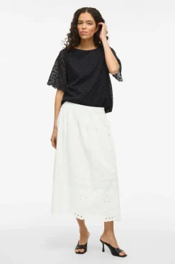 Vila Nederdel viMette HW Midi Skirt^Dame Nederdele