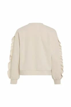 Outlet Sweatshirt viMentina Flounce O-neck L/S Dame Sweatshirts & Hoodies