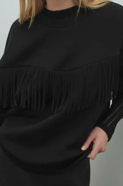 Sale Sweatshirt viReflect L/S O-neck Fringe Dame Sweatshirts & Hoodies
