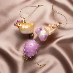Best Ornament glas påskesæt bunny, sæt med 3 Påskepynt