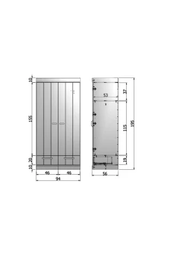 Discount Garderobe Connect m struktur, H195xB94xD53 Garderobeskabe
