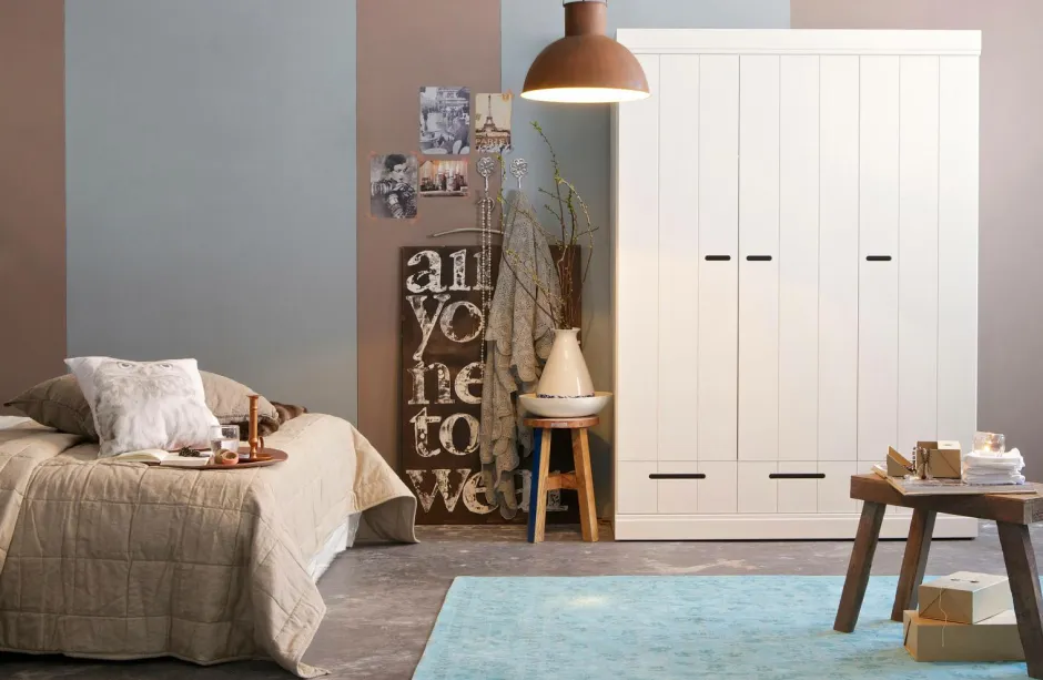 Outlet Garderobe Connect m struktur, H195xB140xD53 Garderobeskabe
