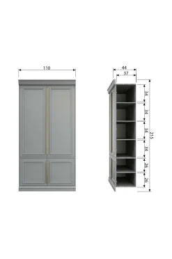 WOOOD Garderobeskab Organize, 215x110x44 cm^ Garderobeskabe