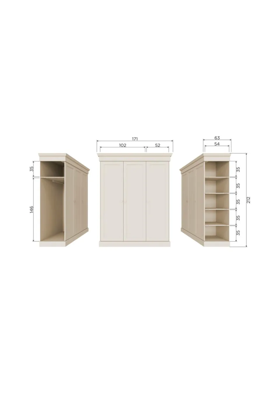 Online Olivia Garderobe Garderobeskabe