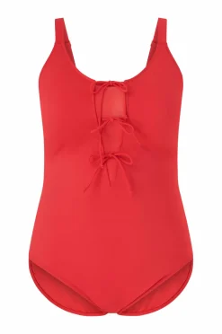 Zizzi Badedragt sPauline Tie Swimsuit Solid^Dame Badedragter