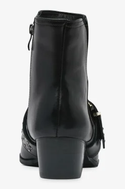 Zizzi Boots fJane Leather Short^Dame Boots & Snørestøvler