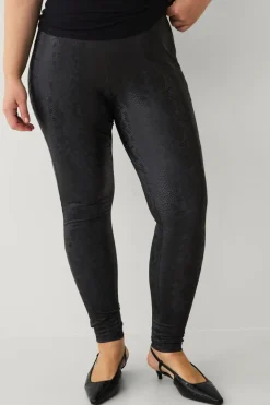Hot Leggings Emana, Long, PU Leggings Dame Tights & Leggings
