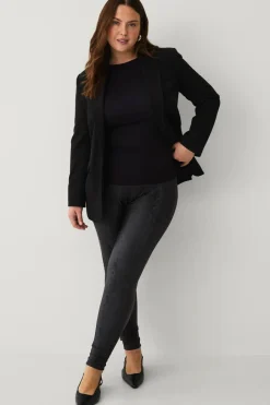 Hot Leggings Emana, Long, PU Leggings Dame Tights & Leggings