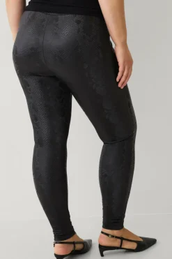 Hot Leggings Emana, Long, PU Leggings Dame Tights & Leggings