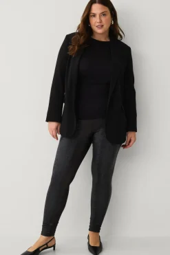 Hot Leggings Emana, Long, PU Leggings Dame Tights & Leggings