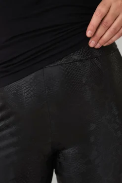 Hot Leggings Emana, Long, PU Leggings Dame Tights & Leggings