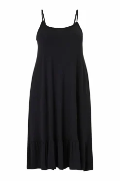 Zizzi Strandkjole sBraid S/L Blk Dress^Dame Strandtøj