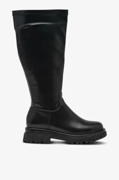 Zizzi Støvler fHelli PU Long Boots ekstra bred pasform^Dame Støvler