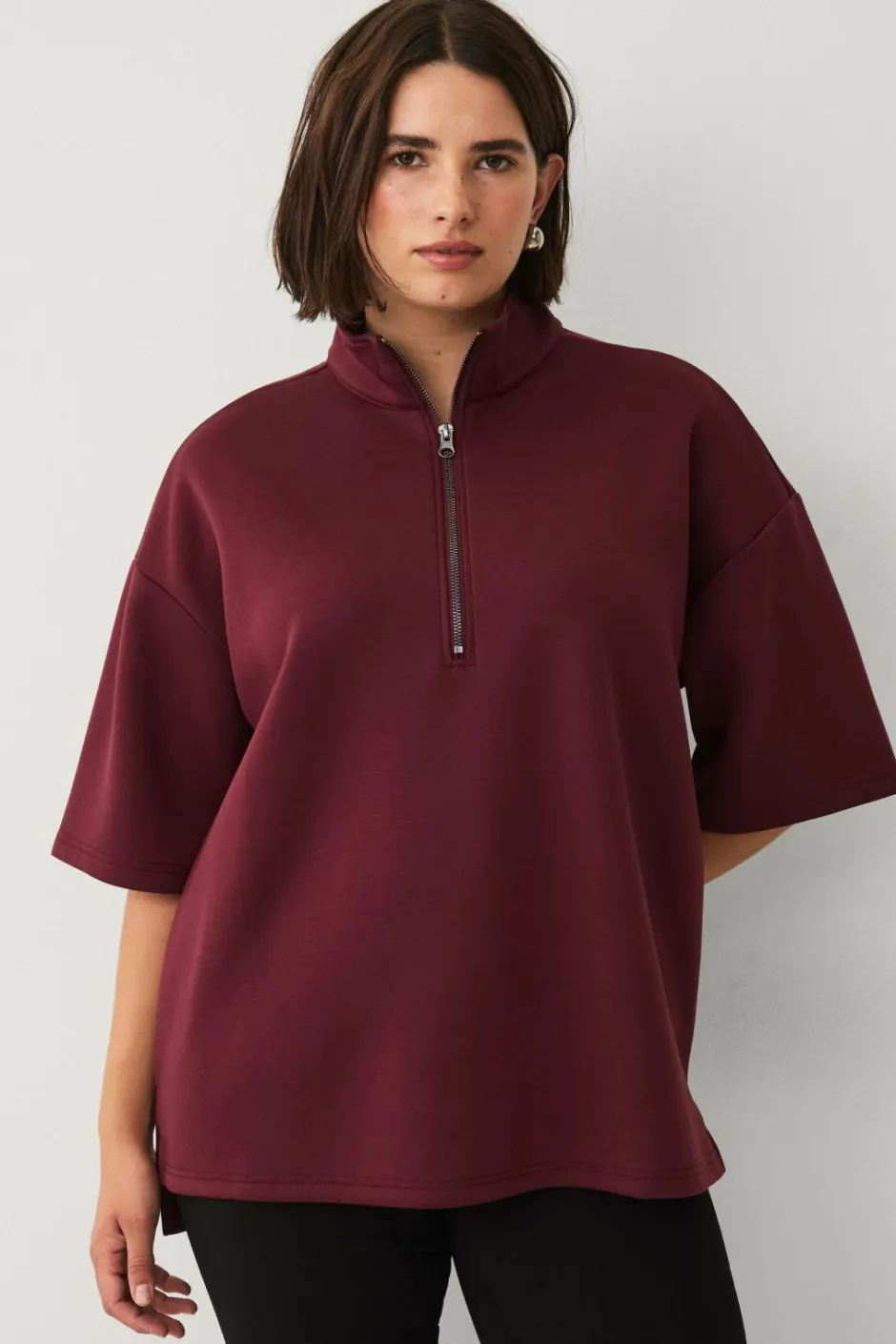 Zizzi Sweatshirt caKatalina 1/2 Zip^Dame Sweatshirts & Hoodies