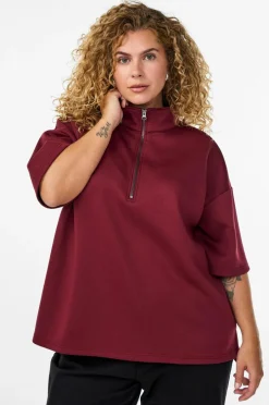 Zizzi Sweatshirt caKatalina 1/2 Zip^Dame Sweatshirts & Hoodies